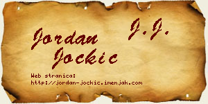 Jordan Jockić vizit kartica